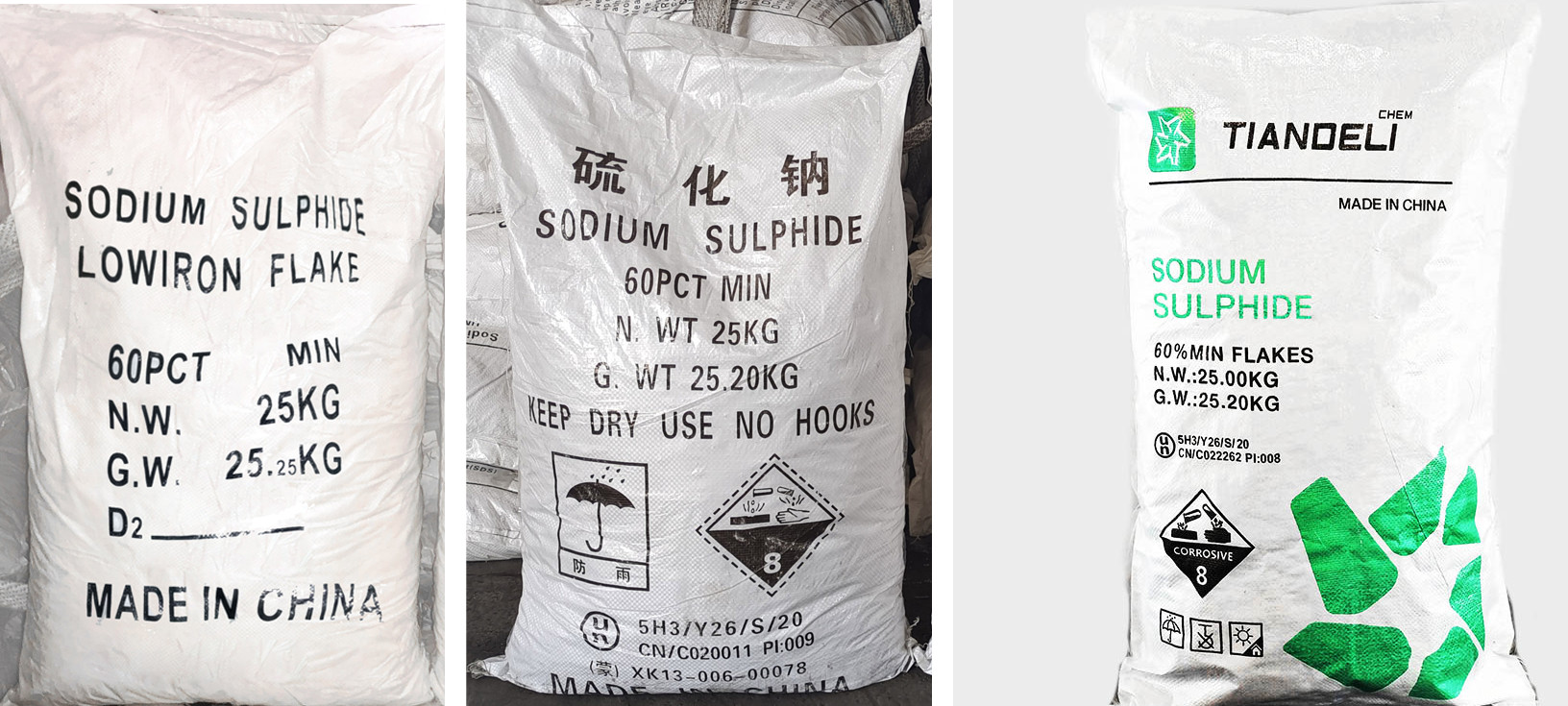 Sodium Sulphide Flakes samasama (e le vai, malo, susu)